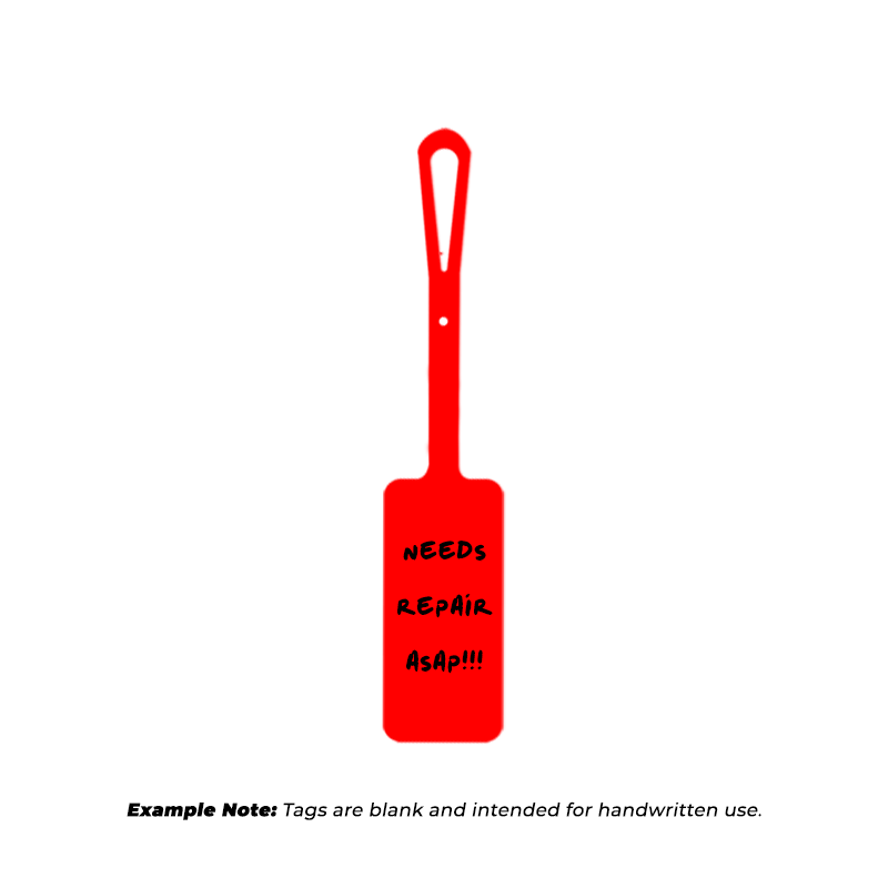 Red Instrument Loop Tag