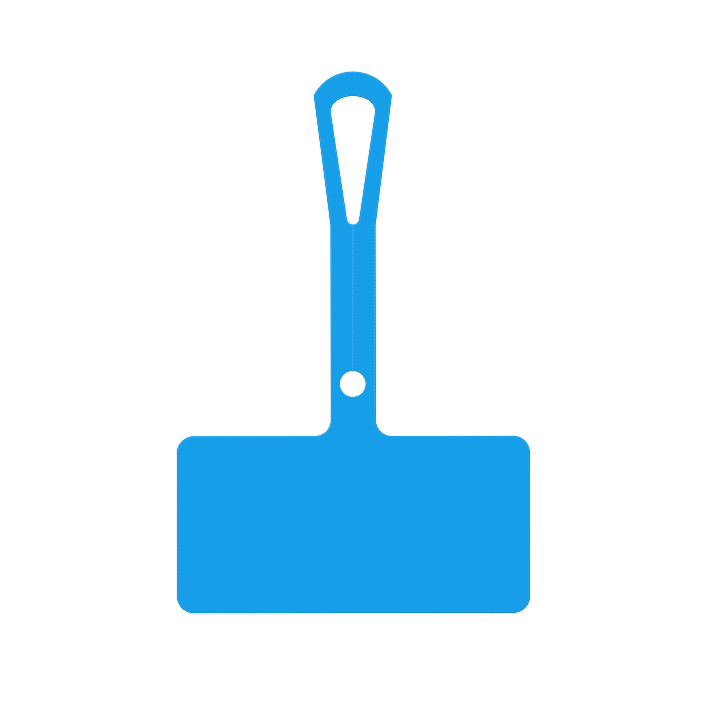 Blue Wide Loop Tag