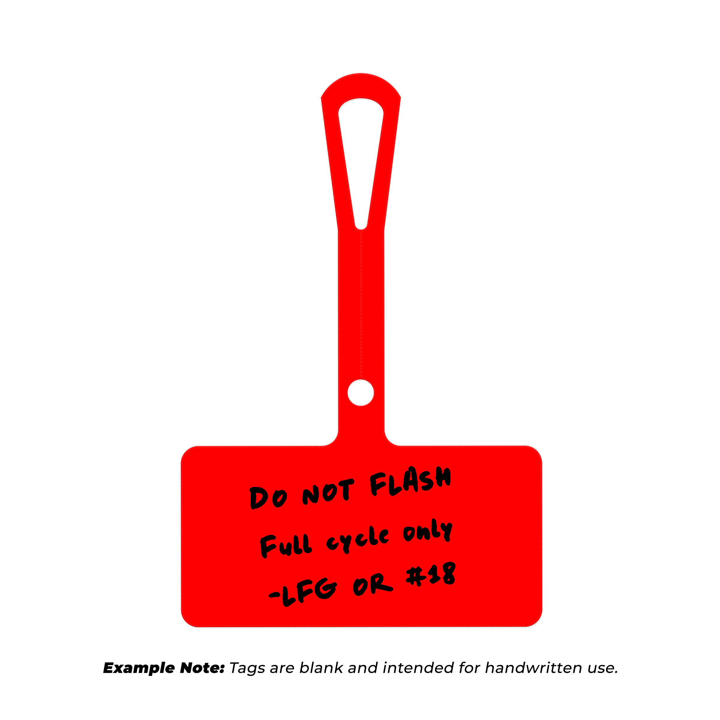 Red Wide Loop Tag