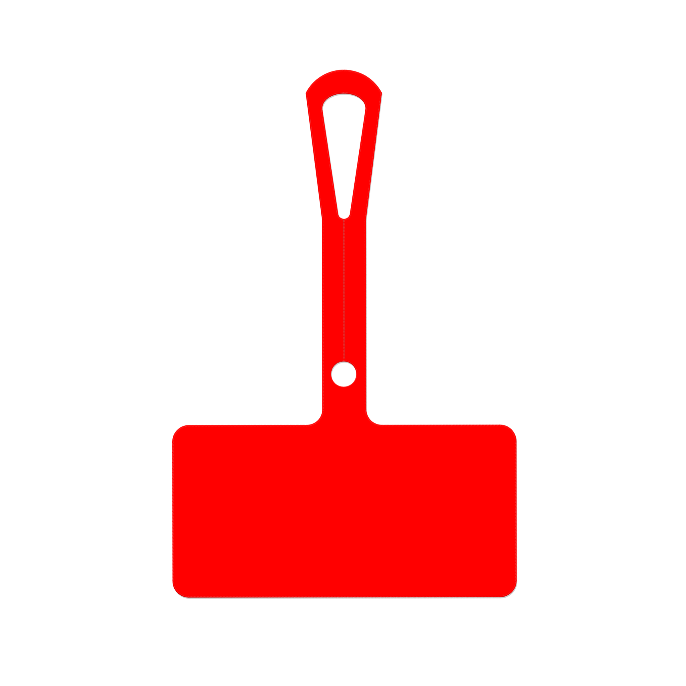 Red Wide Loop Tag