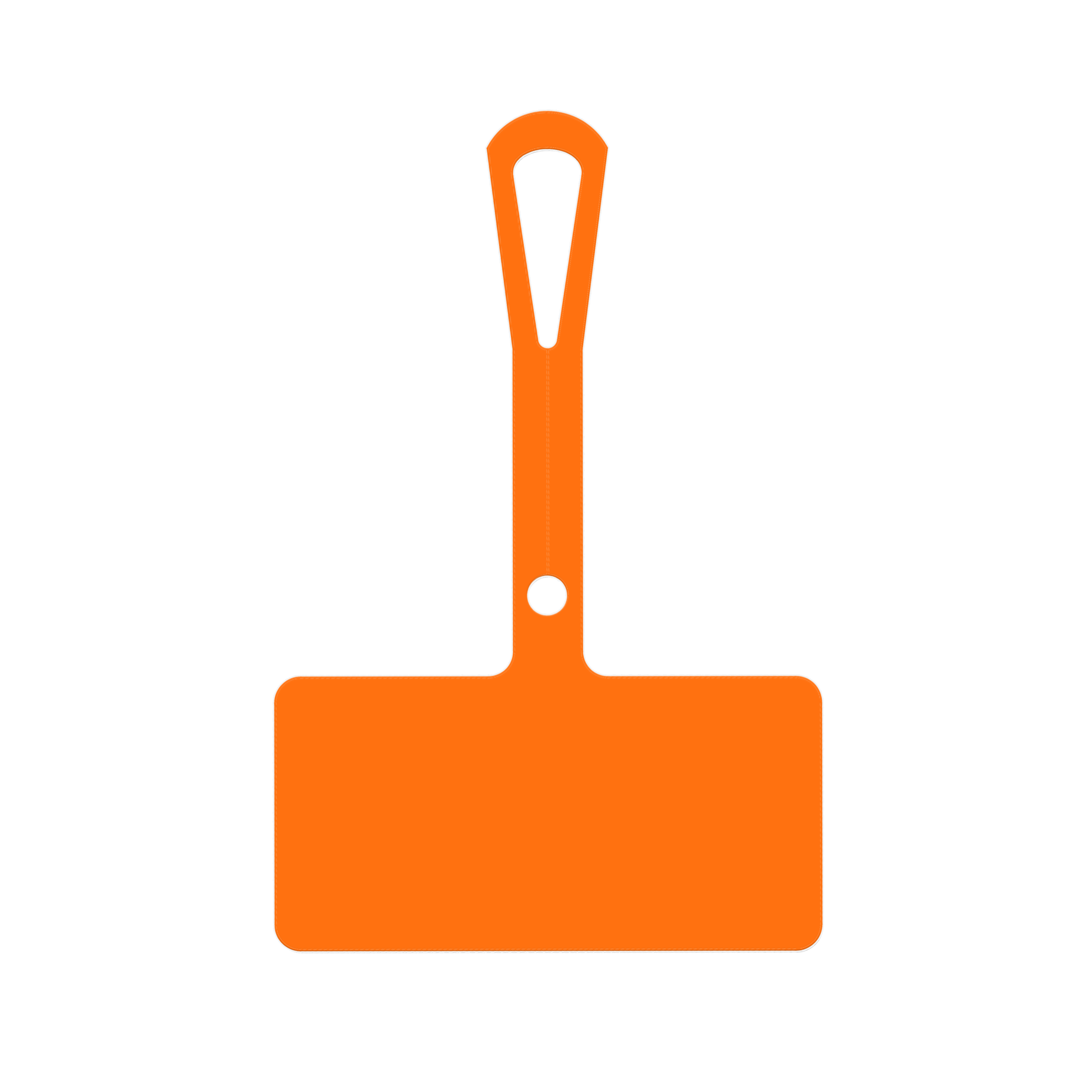 Orange Wide Loop Tag