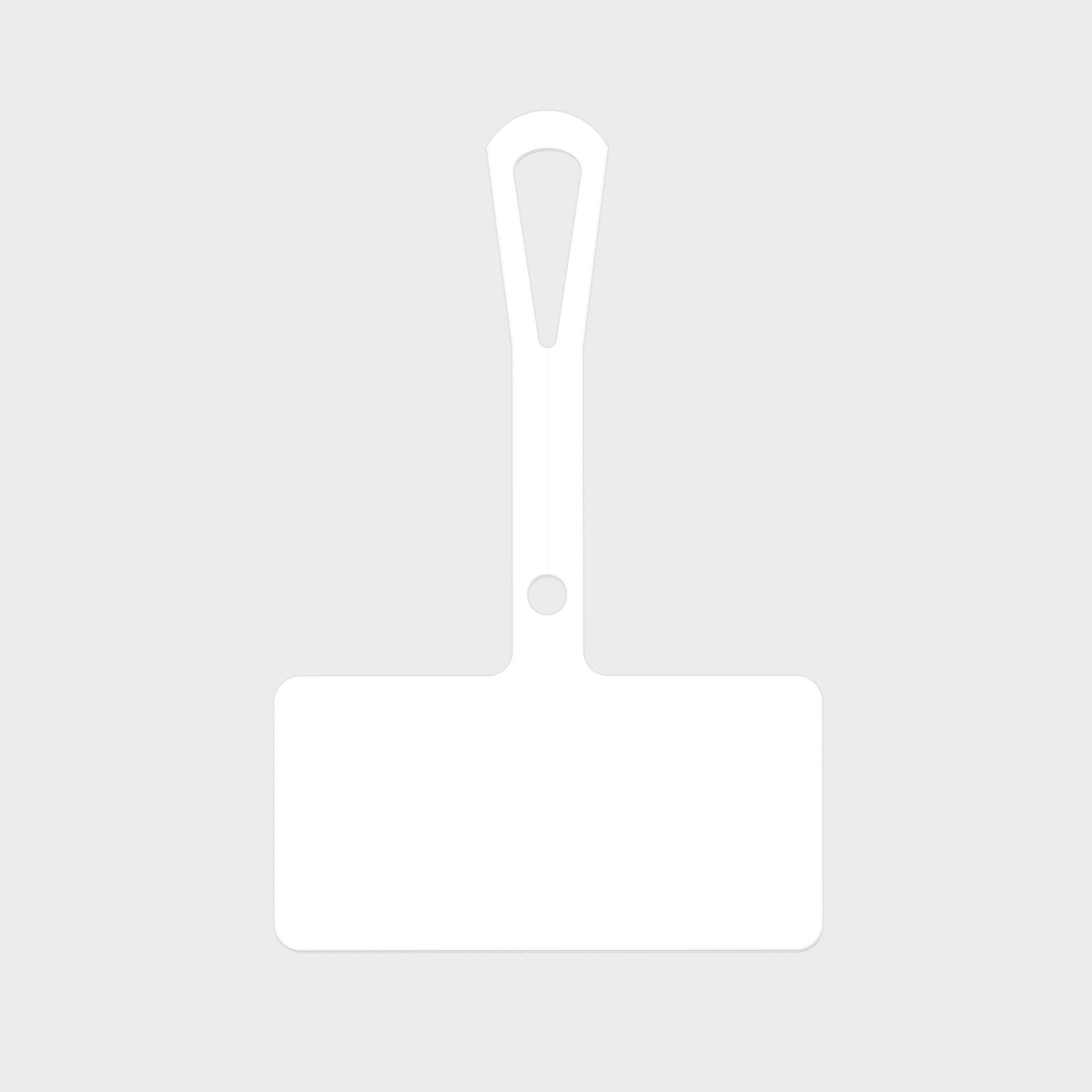 White Wide Loop Tag